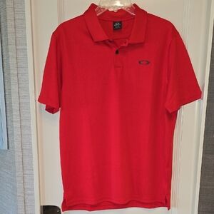 Oakley Red Hydrolix Golf Polo.  S
